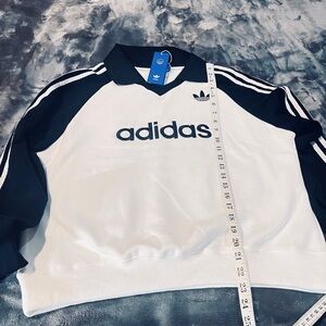 Adidas Black and White Women's Sweater
